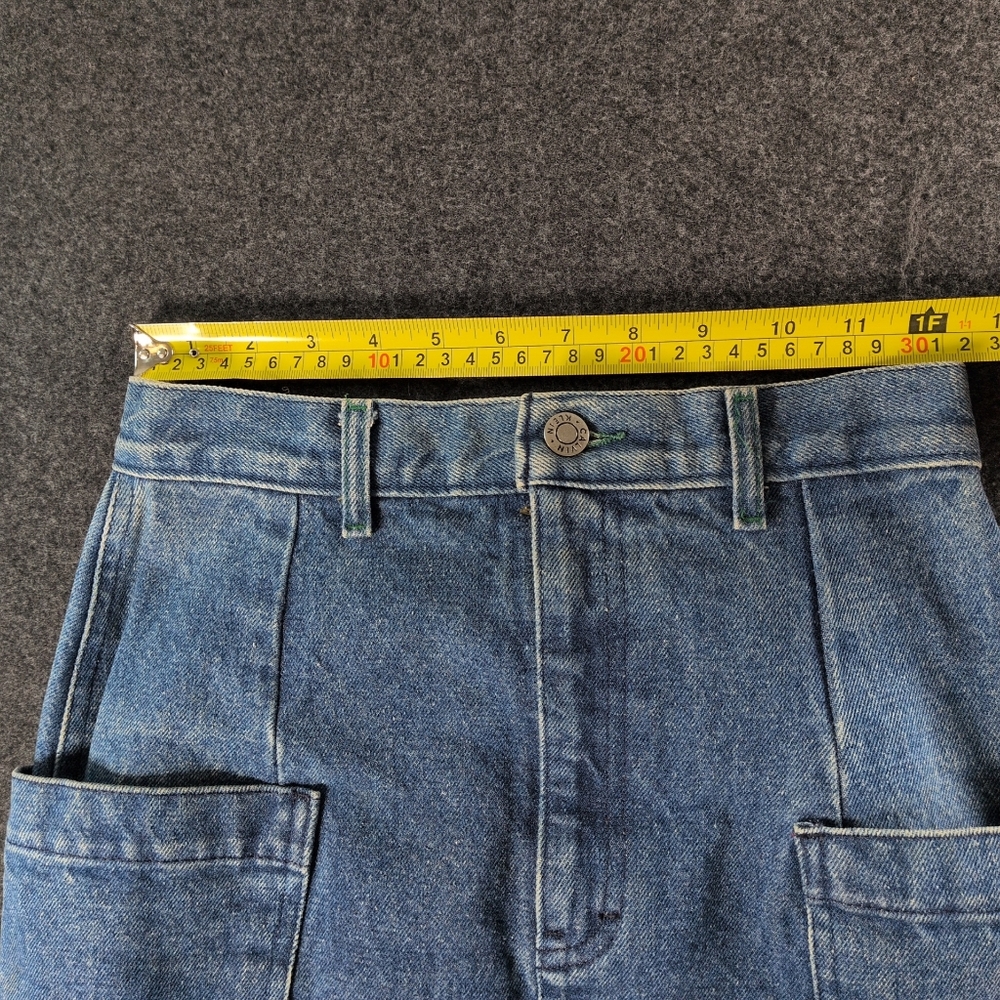 Vintage 80s Calvin Klein Denim Maxi Skirt with Front Pockets - Picture 6 of 7